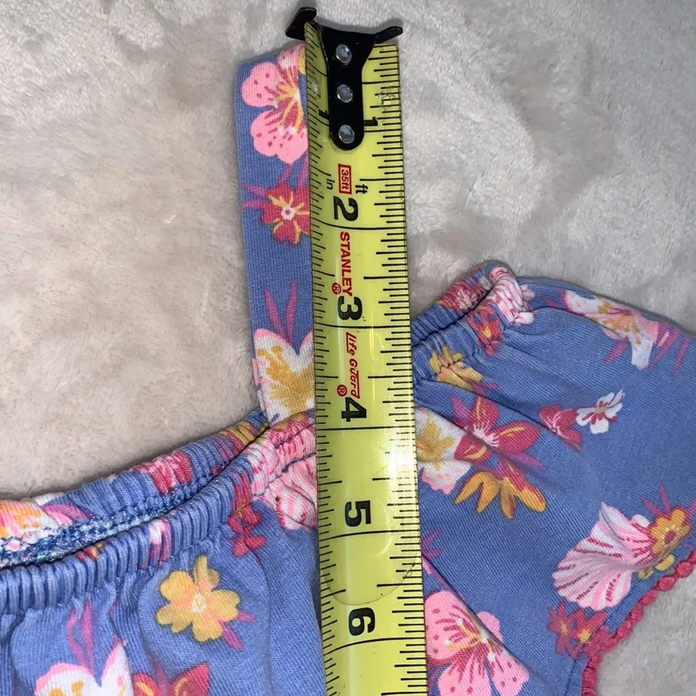 Tommy Bahama Blue Tropical Romper EUC Floral & Shells